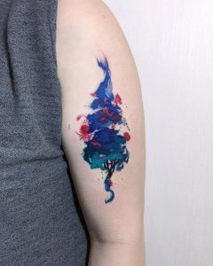 "Amazing colored Abstract tattoo"