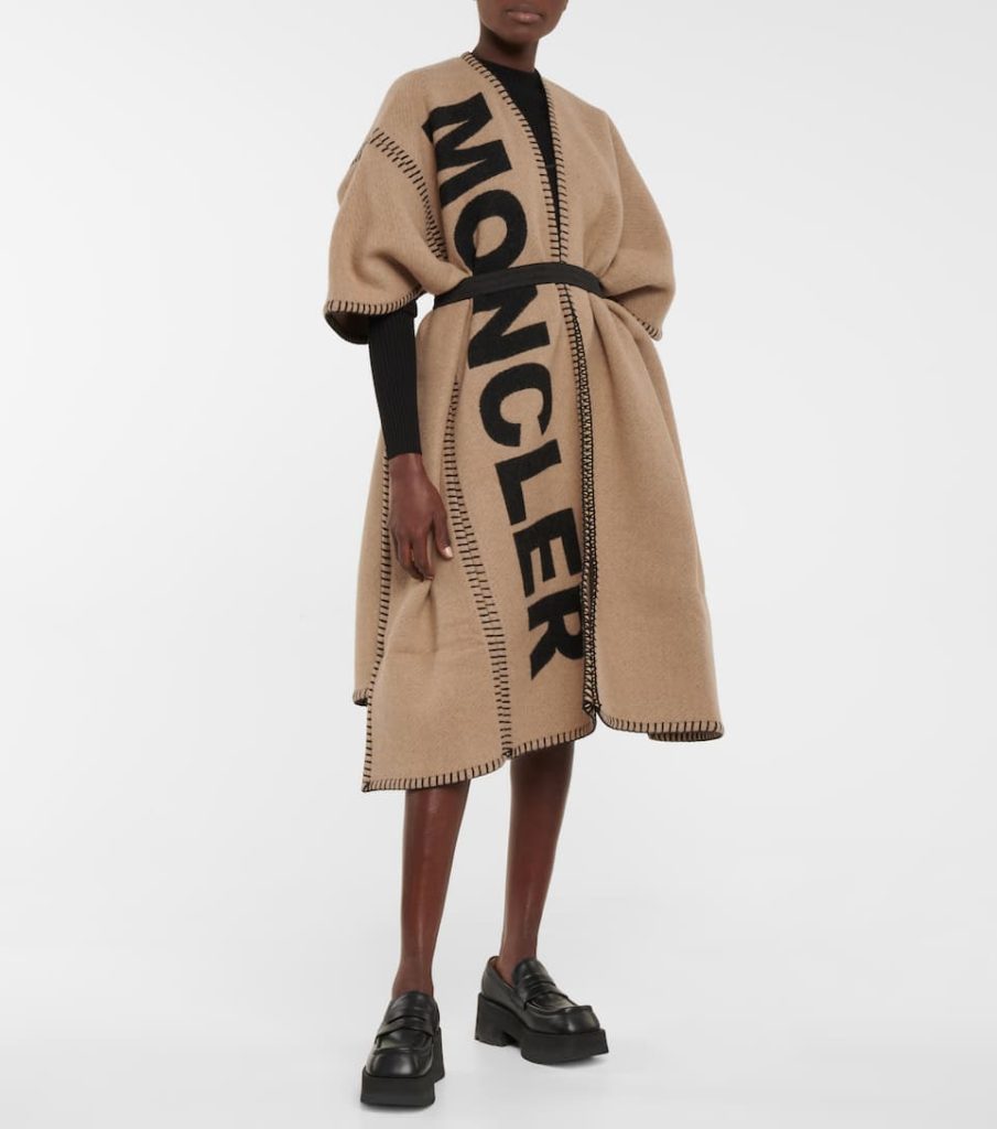 "Moncler Wool Blend Poncho"